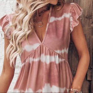 Shein Tye Dye Dusty Pink Dress - size 6